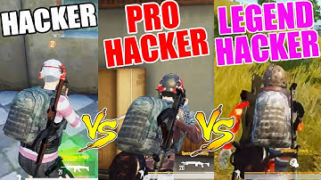 HACKER VS PRO HACKER VS LEGEND HACKER IN SAME MATCH PUBG MOBILE