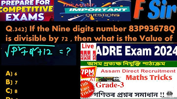 If the Nine digits number 83P93678Q is divisible by 72 then find the value of