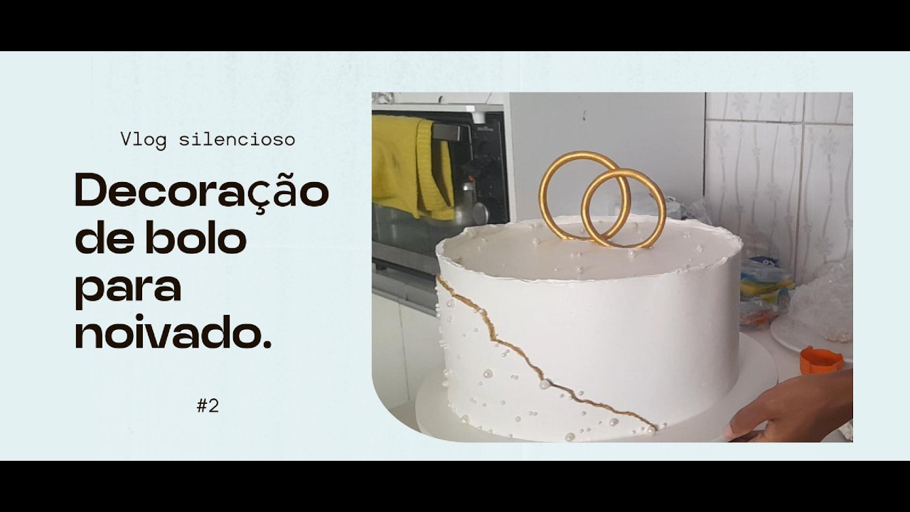 Bolo elegante de Chantininho para Noivado/Casamento simples/ Inspiração