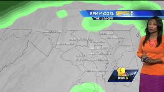 Showers, temps in 60s Tuesday
