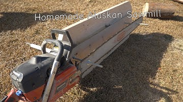 Using a homemade Alaskan style sawmill to build a huge picnic table