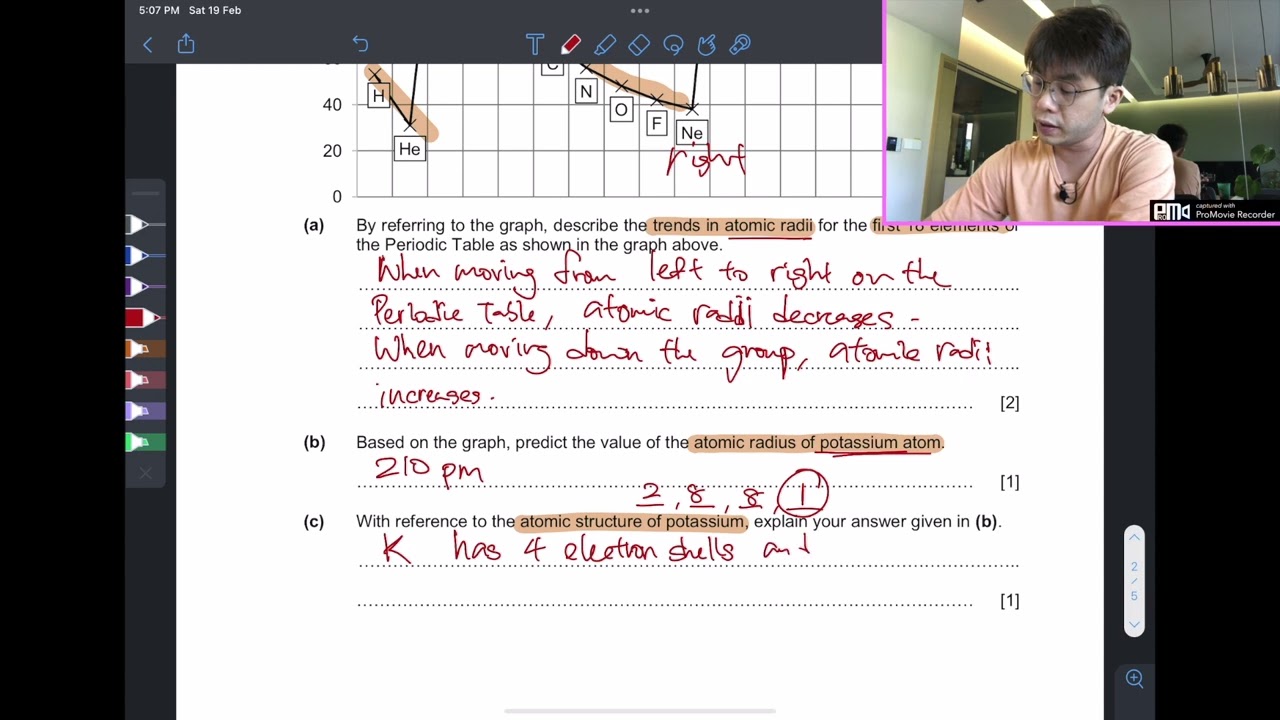 Atomic Structure Extension Q3a
