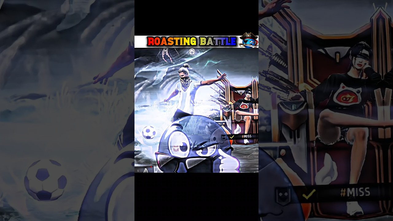 ROASTING BATTLE IN ATTITUDE GIRL 🤡🥲🗿 WAIT FOR END 🔥😈 #freefire #shorts #youtubeshorts #roasting