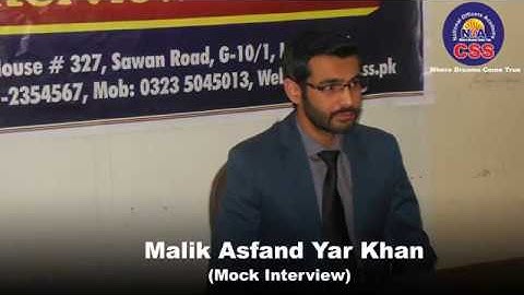 Malik Asfand Yar Khan (IRS) CSS 2018