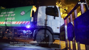 Người dân dừng chặn xe vào bãi rác Nam Sơn