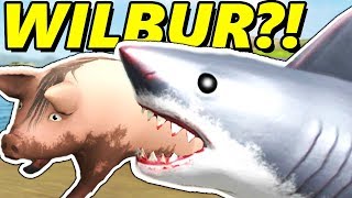 WILBUR MAKES A NEW FRIEND | Amazing Frog ADVENTURES (Sharks vs Pigs)