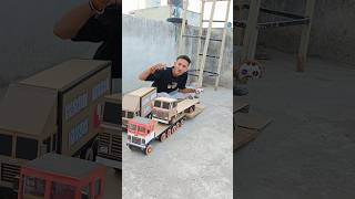 Cardboard से बना Monster Offroad Truck 🔥 | Fully Working Remote Control #diy #offroad #shorts #view