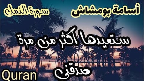 سورة النمل / القارئ أسامة بومشاش / تلاوة خاشعة  ستأخذك  الى عالم الطمأنينة والراحة