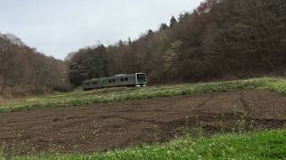 烏山線 EV-E301系 滝駅~小塙駅 宇都宮行き