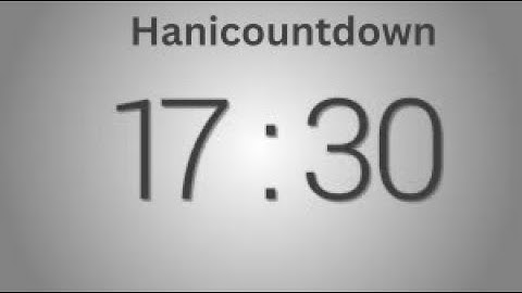 17 Minutes 30 seconds countdown Timer   Beep at the end   Simple Timer seventeen min thirty sec