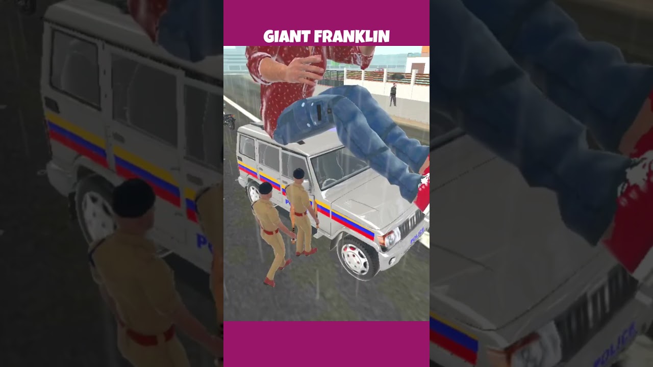 GIANT FRANKLIN GLITCH IN INDIAN THEFT AUTO SIMULATOR GAME || GIANT CHARACTER AND TINY CHARACTER MOD