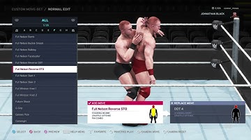 WWE 2K20 create a moveset creating johnathan black