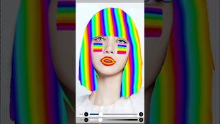 Rainbow 🌈 Hair On Lisa #blackpink #blackpinkedit #ibispaintx @Blink-withyou screenshot 1