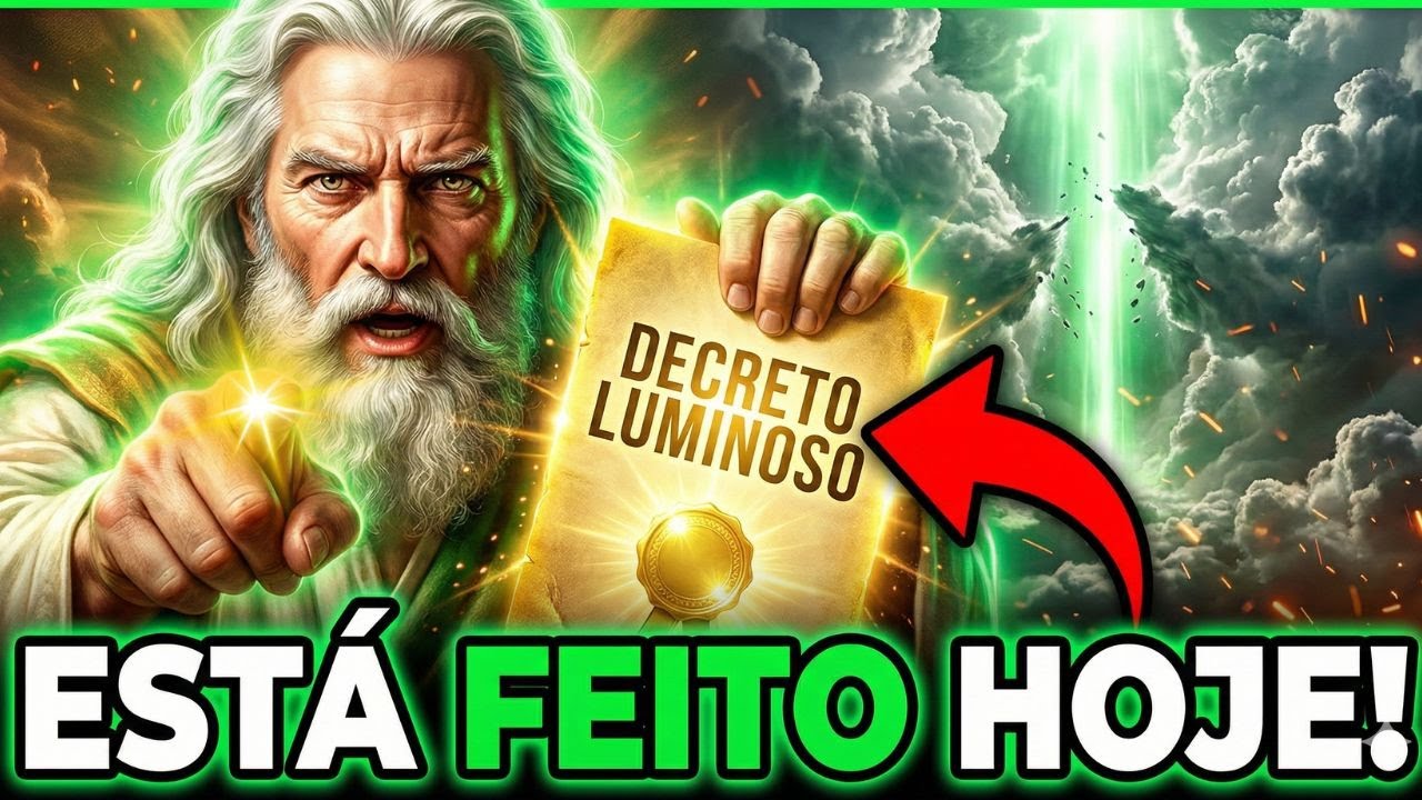 🟢 DEUS DIZ ESTÁ FEITO! O TEU PEDIDO JÁ FOI ATENDIDO HOJE