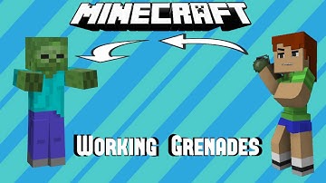 Working Grenades in Vanilla Minecraft 1.10 -- Command Block Tutorial