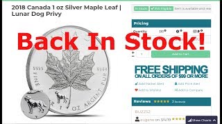 Silver Maple Leaf Dog Privy Back In Stock, & Other Silver Listings