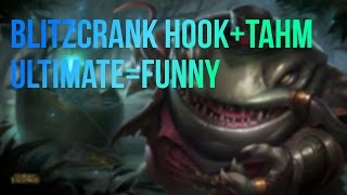 Blitzcrank's hook follows Tahm's ultimate.