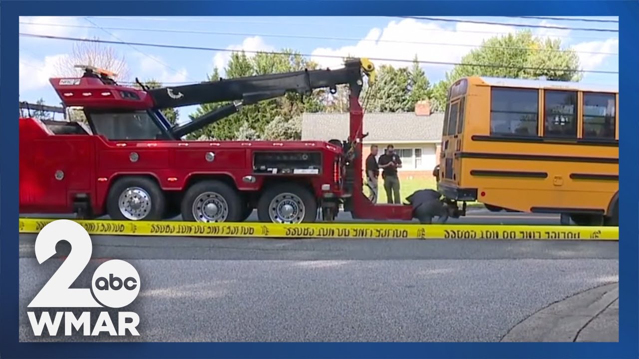 Eight people taken to hospital after school bus crash in Bel Air - YouTube