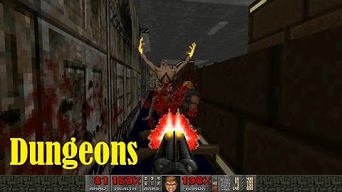 Doom 2: First attempt of map "Dungeons" by Pezl - UV & Commentary
