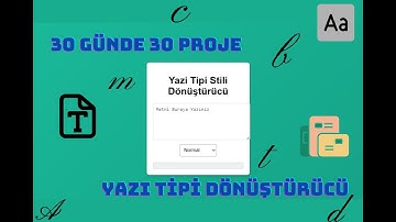 30 Günde 30 Proje: HTML/CSS/JavaScript ile YAZI TİPİ UYGULAMASI