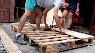 Fabrication d'une tête de lit en bois de palette