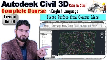 How to Create Surface from Contour Line | Surface Creation in civil 3d | Contour Line in Civil 3d