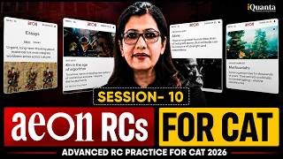 Aeon Essays for CAT | Advanced RC Practice for CAT 2026 | Episode 10