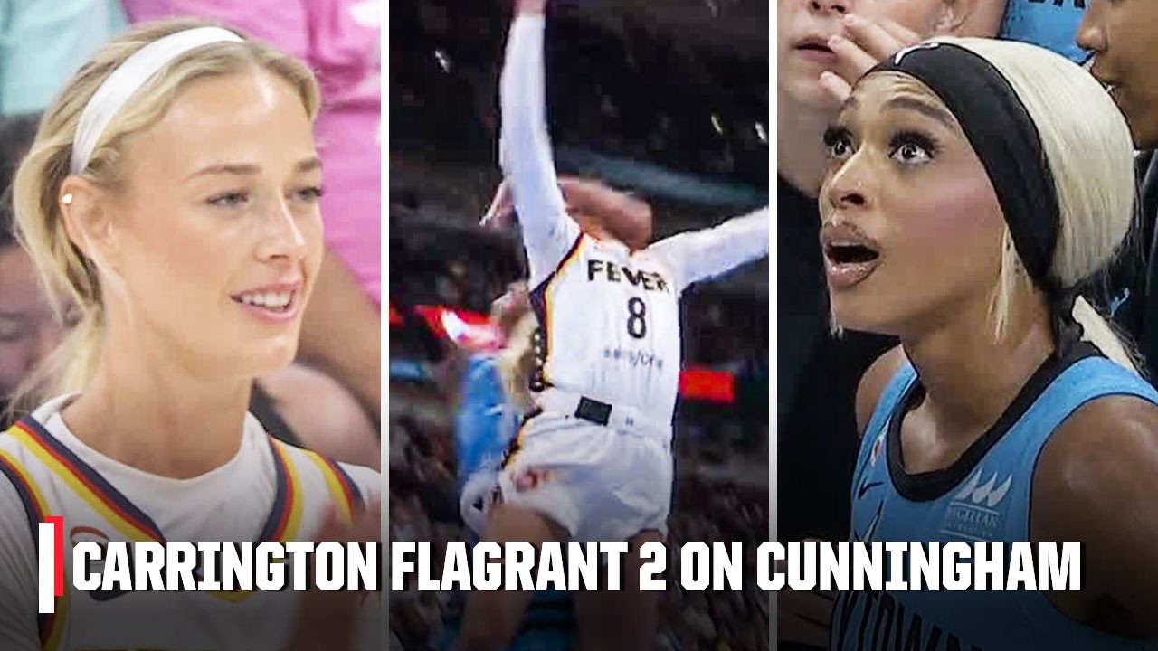 DiJonai Carrington EJECTED after Flagrant 2 foul on Sophie Cunningham 😳 | WNBA on ESPN