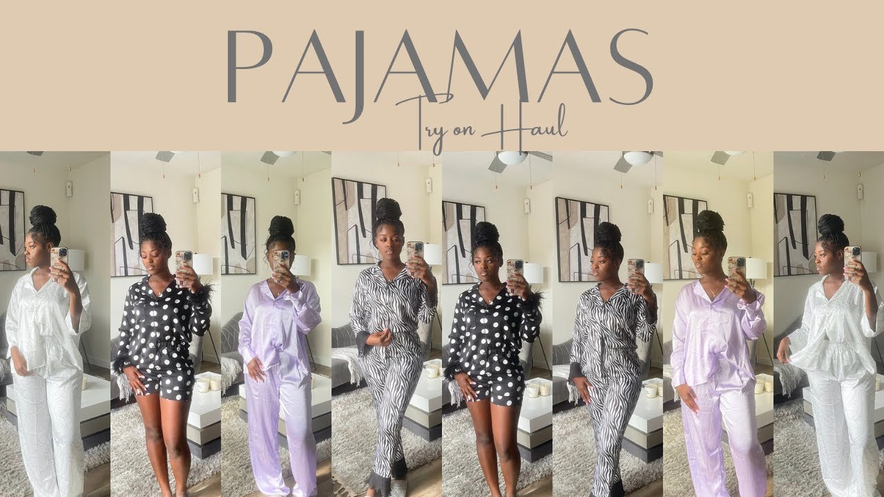 Nasty Gal Pajamas Haul Try On | Silk Sleep wear  Haul + First impression
