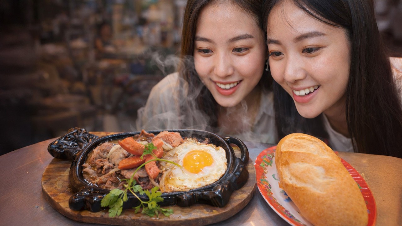 (4K) Ho Chi Minh Bò Né Spot | A $3 Breakfast Steak Locals Line Up For