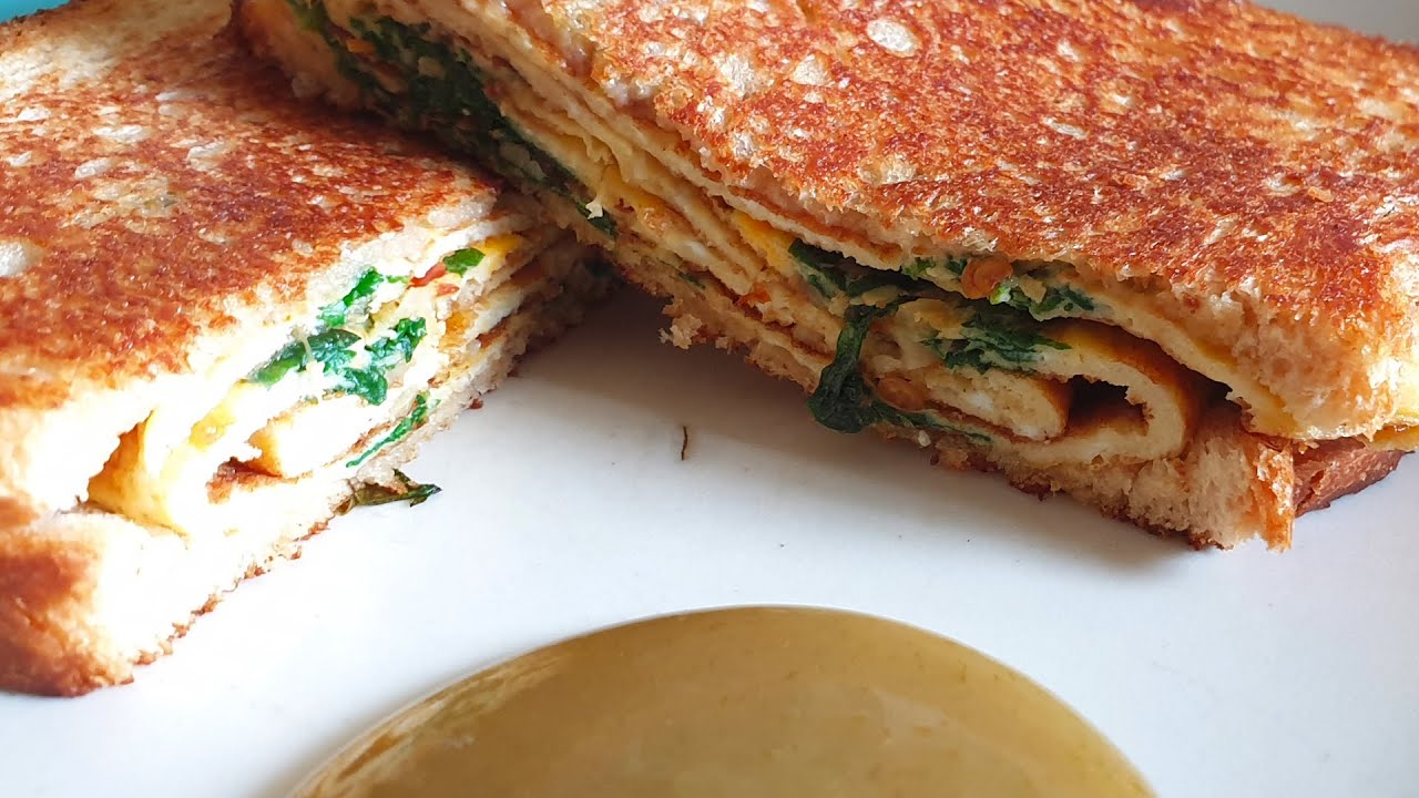 Egg and Spinach Sandwich Healthy Breakfast Recipe IMWOW YouTube