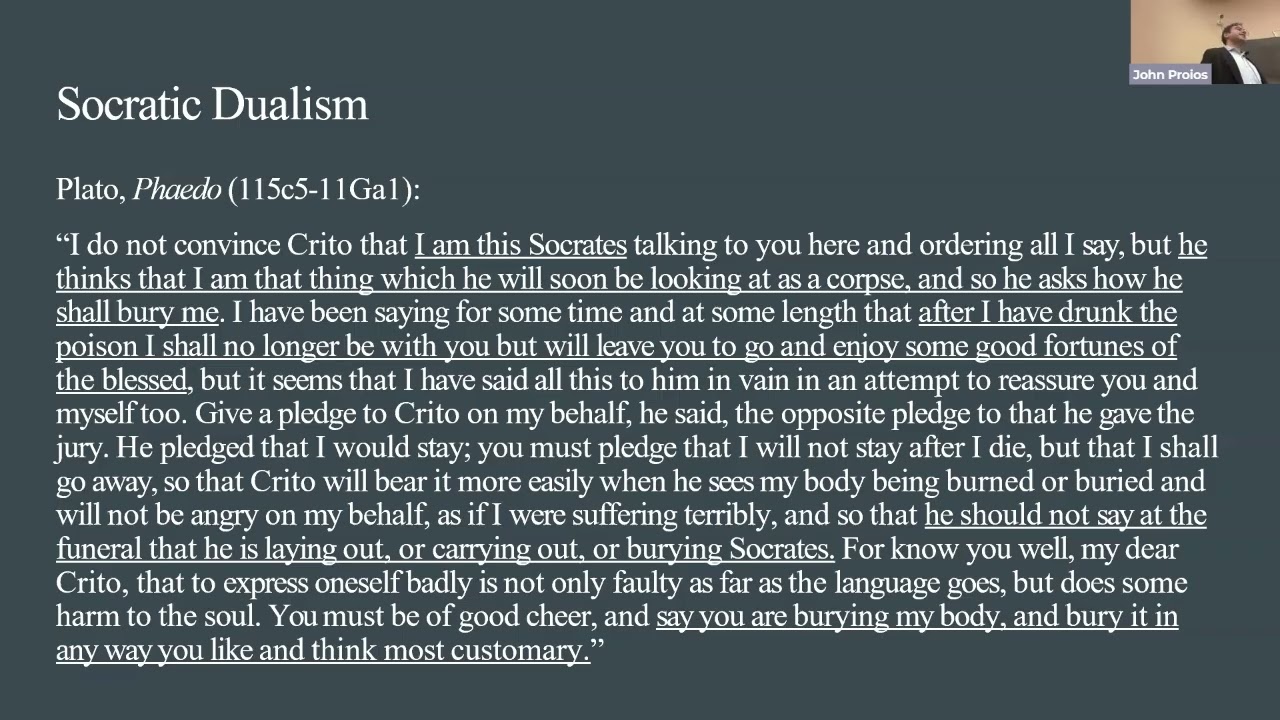 Джон Пройос, доктор философии — Смертность, тело и свобода