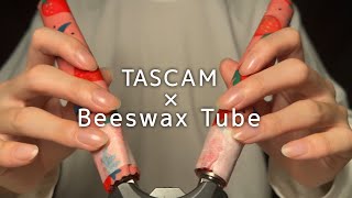 ASMR Tapping &amp; Scratching on Beeswax Tube (No Talking)