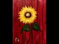 Autum Sunflower Step by Step Acrylic Painting on Canvas for Beginners