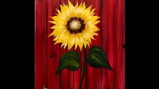 sunflower acrylic painting beginners step canvas autum