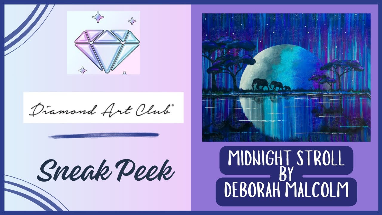 Sneak Peek of “Midnight Stroll” by Deborah Malcolm and Diamond Art