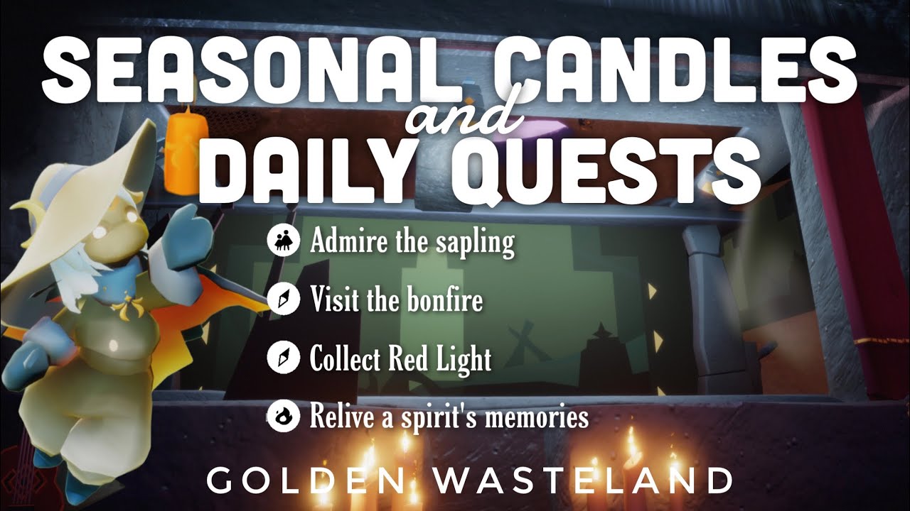 Seasonal Candles + Daily Quest in Golden Wasteland sky children of