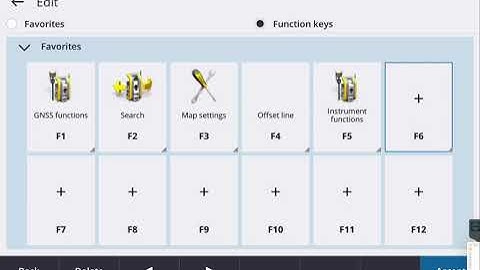 Utilizing the Favorites Page and Function Keys in Trimble Access on TSC7