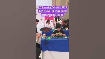 4.14 New PR single Pyraminx #PCF2024 #beamrubikscube #rubikscube #speedcubing #cubing #shorts #wca