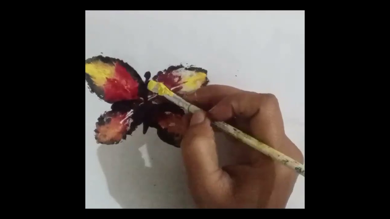 simplebutterfly 🦋 drawing with leaf for kids