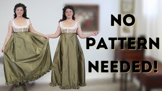 Sewing a Regency Petticoat with no pattern!  (Or any other high-waisted era like 1790s & Empire!)