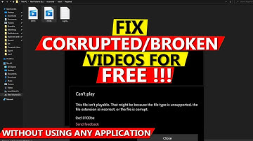 How to fix corrupted videos for FREE ! | unable to play video (solution)