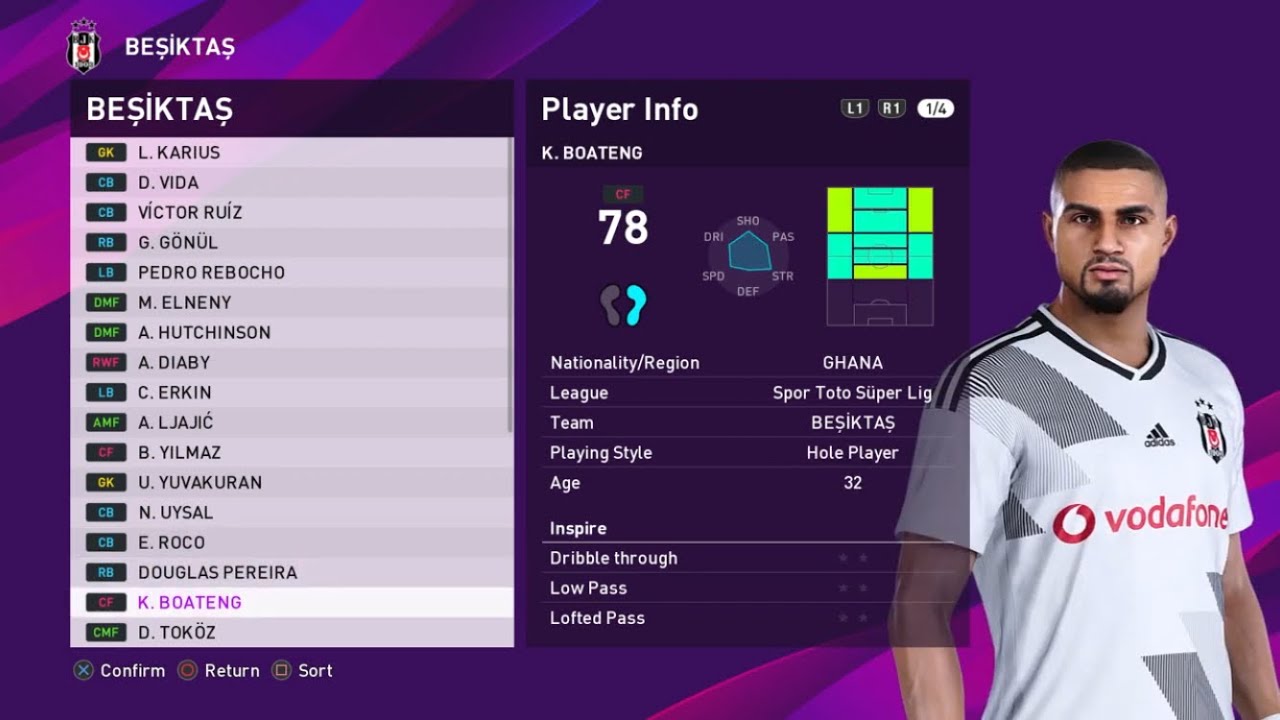 beşiktaş new face and ratings e footbal pes 2020 - YouTube