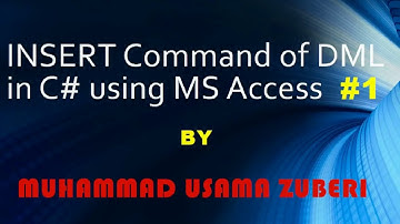 INSERT Command of DML in C# using MS Access -  Part 1