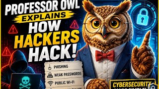 🦉 Professor Owl Explains How Hackers Hack (Without Coding!) #viral #diy #ai #fyp 