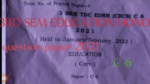 BA 3RD SEM EDUCATION MAJOR QUESTION PAPER 2021 C-6 DIBRUGARH UNIVERSITY @proysir
