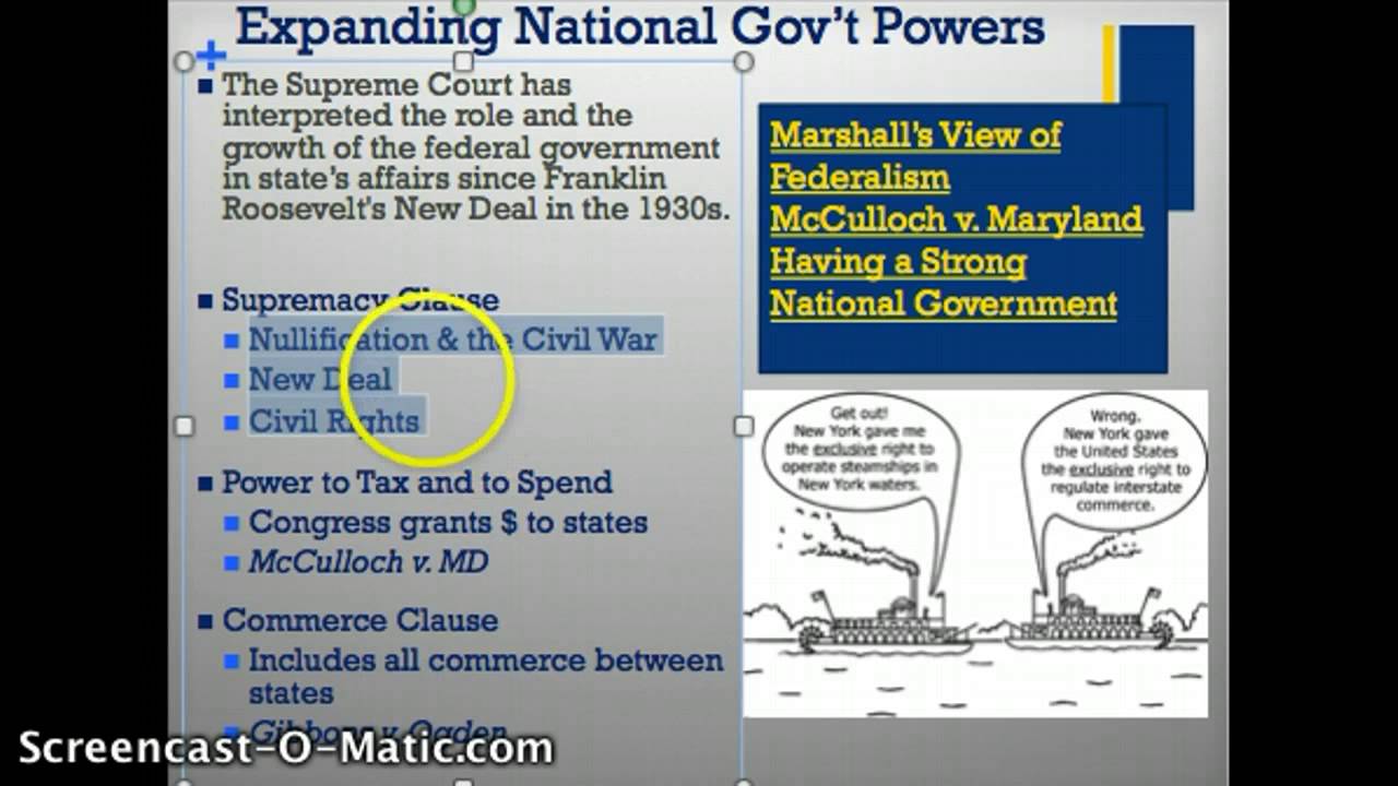 Types of Federalism-Expanding power