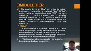 Data Mininig and Data Warehousing multi tier architecture