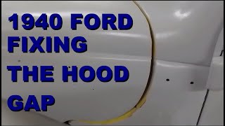 Welding up hood gaps on the 1940 Ford                                   #40 Ford #hot rod #1940ford