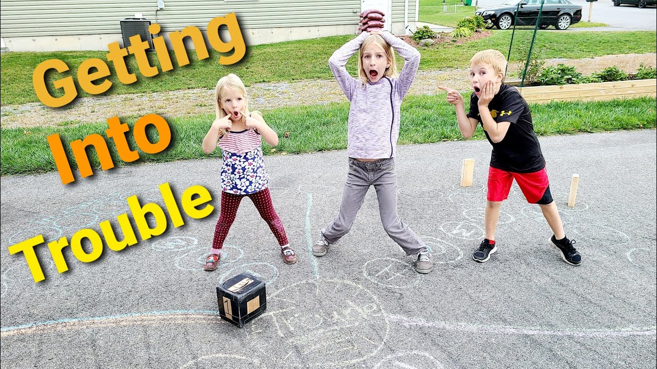 Life Size Trouble Game Chalk games in the driveway. YouTube